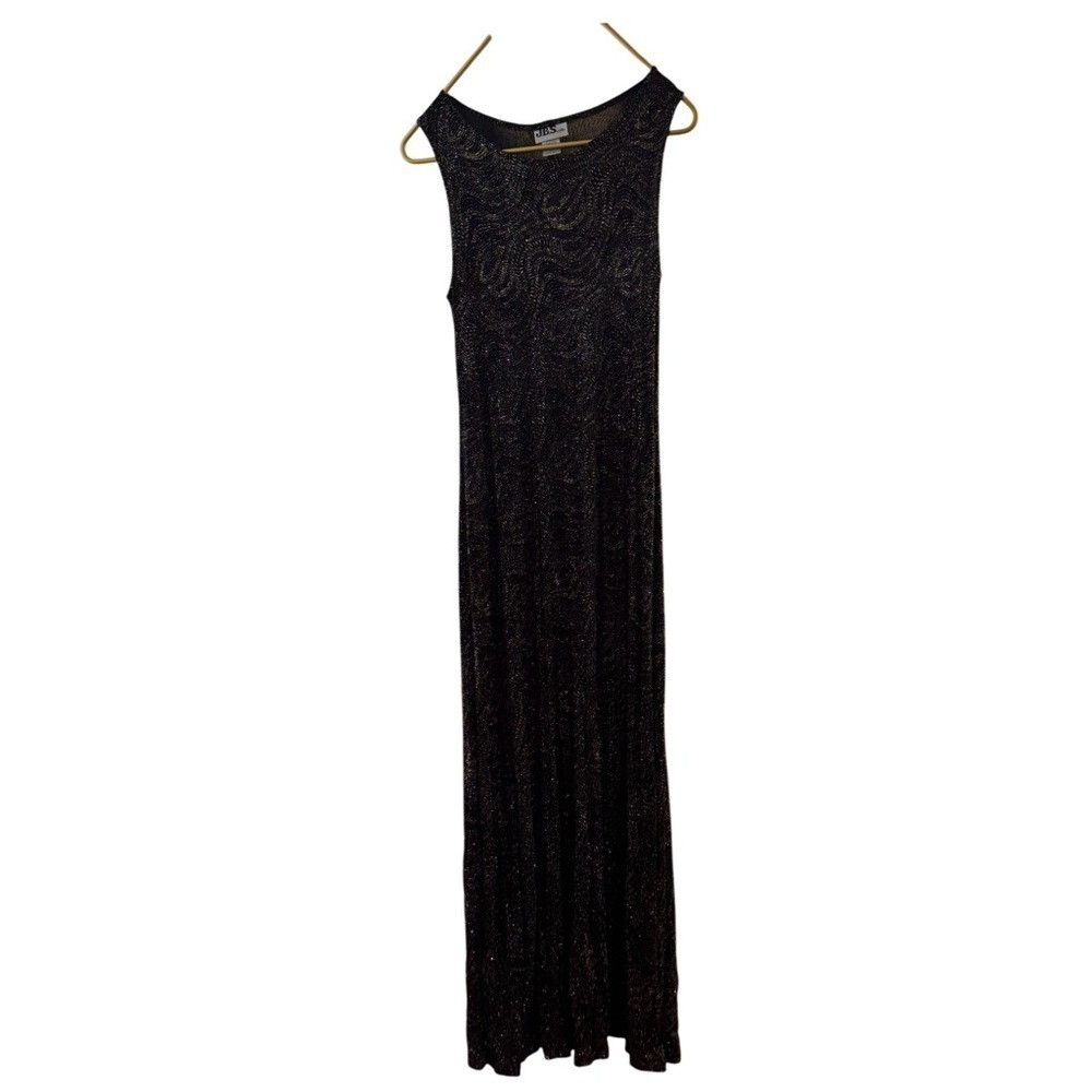 JBS LTD Black Sequin Evening Gown Size 10